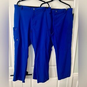 Cherokee Infinity TWO 5-Pocket Stretch Tapered Cargo Scrub Pants Galaxy Blue XL